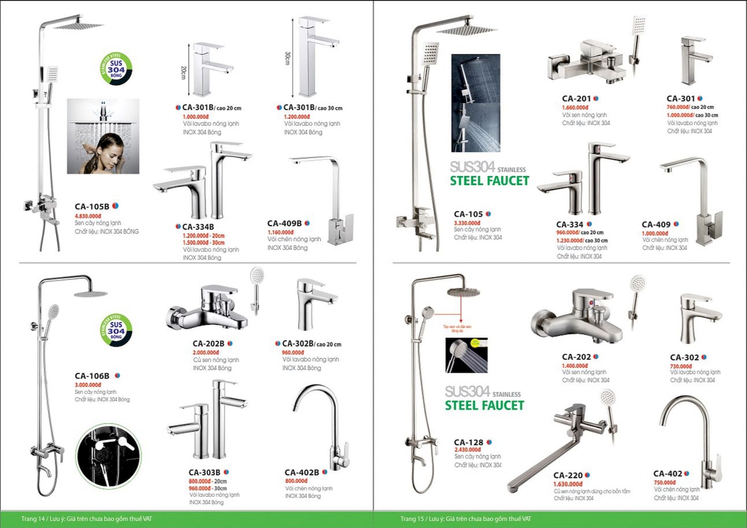 Catalogue và bảng giá Thiết bị vệ sinh VIRGO mới nhất /Page 8